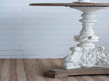 D22.5x27" Antique White Round Side Table, French Country W2078P290098