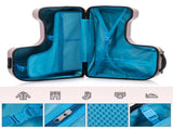22 Inch Ride-on Suitcase for Kids & Teens, Toddler Travel Luggage with Seat, Spinner Wheels, Safety 16968074
