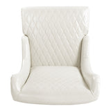 23.03" Wide Faux Leather High-Back Accent Chair, Comfy High Wingback Chair, Living Room Chair with W68057037