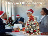 22in Tabletop Christmas Tree with Light Artificial Small Mini Red Christmas Decoration with Flocked 91131217