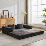 Compression Sofa,Convertible Floor Sofa Bed with Fixed-Shape Frame, Loveseats Boneless Modular 64756024