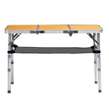 Outdoor Folding Camping Table, 3ft Portable Pinic Table with 3 Adjustable Height, Small Aluminum 82598655