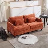COOLMORE Mid Century Modern chenille Fabric Loveseat sofa, 2-Seat Upholstered Loveseat Sofa Modern W395P151899