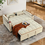 55.51 inch versatile foldable sofa bed in 3 lengths, modern sofa sofa sofa velvet pull-out bed, W2353P151789