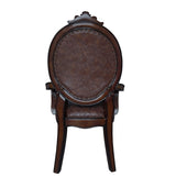 Brown and Cherry Arm Chair with Nailhead Trim B062P209290