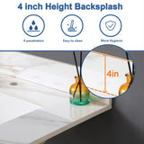 31 Inch Marble Vanity Top, Bathroom Vanity Top with Undermount Rectangular Middle Sink and 4" Height 43865004