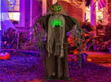 6ft Halloween Animatronic Ghost Pumpkin - Light-Up Design, Sound Touch Activated, Spooky Movements 37474877