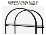 Arched Ceiling 4-Layer Open Shelving Double-Door Roller Shutter Display Case Display Rack with 44561009