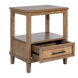 Woven Cane Nightstand B035P256573