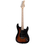 ZNTS GST Stylish Electric Guitar Kit with Black Pickguard Sunset Color 74714039