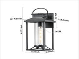 Outdoor Porch Lights, Textured Black Exterior Lighting Fixtures Wall Mount, Modern Outdoor Wall W2714P218401