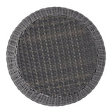 Outdoor Wicker 14.00" Patio Side Table 60746.00GRY