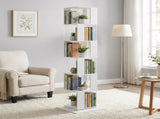 360&deg Rotating Bookshelf with Acrylic Plate, 6-Tier Tall, Floor Rack Simple Bookcase, Modern W409P167478