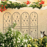 4 Pack Metal Garden Trellis 71" x 19.7" Rustproof Trellis for Climbing Plants Outdoor Flower Support 36708234