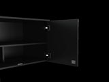 Wall Storage Cabinet 20" H, Two Doors, Three Internal Shelves, Black B097132955
