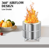 ZNTS 19.3*19.3*19.3in Smokeless Fire pit 40643752