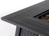 28-inch Iron Square Propane Fire Pit Table W3131P277174