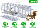 2-Pack Humane Mouse Traps Instant-Lock One-Way Door, 2 mm Galvanized Metal, Safe for Kids & Pets, 13688608