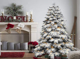 6ft Flocked Scarecrow-Shaped Christmas Tree with 270 Warm White LED Lights, 594 PVC Memory Wire 76273616