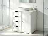 () 4-Drawer 1-Cabinet-Door Vertically Textured Painted MDF Bathroom Vanity 18772676