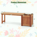 ZNTS Outdoor bench with planter box, teak 57707111