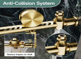 56-60" W x 60" H Brushed Gold Frameless Single Sliding Shower Door, Bathtub Door, 5/16" T5595P475184