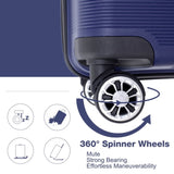 Hardshell Suitcase Double Spinner Wheels PP Luggage Sets Lightweight Durable Suitcase with TSA W284112583
