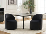 Set Of 1 Upholstered Kitchen & Dining Room Barrel Mid Century Modern Round Velvet Dining W3244P308286
