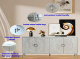 Modern Lacquered 4 Door Wooden Cabinet Sideboard Buffet Server Cabinet Storage Cabinet, for Living W1435P191609