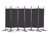 5.74FT 6-Fold Top With Shape 160g Polyester Cloth Plastic Feet Carbon Steel Frame Foldable Screen 49481759