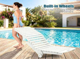 HDPE In-Pool Lounge Chair with Rear Rolling Wheels, 450 LBS Capacity S-Curve Ergonomic Pool Chaise 38992760