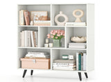 7 Cube Bookcase 3-Tier Modern Storage Organizer with 4 Metal Legs Bookshelves 68770112