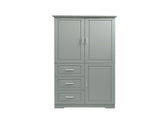 Tall and Wide Storage Cabinet with Doors for Bathroom/Office, Three Drawers, Grey WF299285AAG
