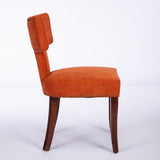 Mid Century Modern Dining Chairs Set of 2, Farmhouse Linen Fabric Upholstered Accent Chair Curved W1143P186368