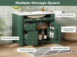 Bathroom Vanity Cabinet with Ceramic Sink Basin, 30 Inch, Storage Cabinet with Soft Closes and N710P286723F