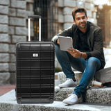 Luggage Sets ABSPC Hardshell 4pcs Luggage Hardside Lightweight Durable sets Spinner Wheels W1689P207673