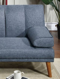 Navy Polyfiber 1pc Adjustable Sofa Living Room Furniture Solid wood Legs Plush Couch HS00F8517-ID-AHD