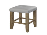 Charnell Gray Synthetic Leather & Oak Finish Counter Height Stool B2726P338681