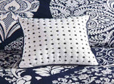 7 Piece Cotton Printed Comforter Set Indigo Cal King B03596963