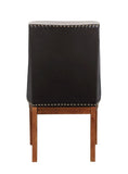 Gilsea Fabric, Brown Synthetic Leather & Brown Finish Side Chair B2726P320910