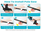 4-in-1 Pole Pruning Shears, Electric Pruning Shears & pole saws for tree trimming with 7 adjustable 14184232