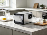 33 Lbs Countertop Ice Maker Self-Cleaning Portable Machine with Scoop Drawer-Style Access Chewable 48793548