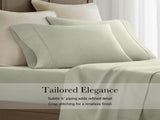 4 Pieces Queen Sateen Sheet Set,Sage B035P381328