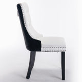 A&A Furniture,Nikki Collection Modern,High-end Tufted Solid Wood Contemporary PU and Velvet W114390195