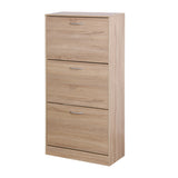 3-Drawer Shoe Storage Cabinet, 3-Tier Wood Shoe Rack Storage Organizer for Entryway 20832487