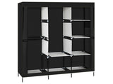 71" Portable Closet Wardrobe Clothes Rack Storage Organizer with Shelf Black 43726129