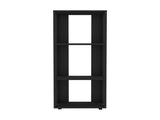 FM FURNITURE Modoc Bookcase in Melamine with Open Storage, Black B128P269890