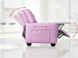 Pink 2Seater Kids Recliner Loveseat, Adjustable Double Toddler Sofa with Cup Holders & Storage 51633070