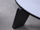 Set of 2 Round Nesting Coffee Table for Small Place, living room end table with white sintered stone W2899P405896