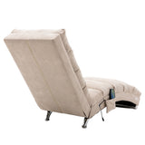 ZNTS COOLMORE Linen Chaise Lounge Indoor Chair, Modern Long Lounger for Office or Living Room W39539619
